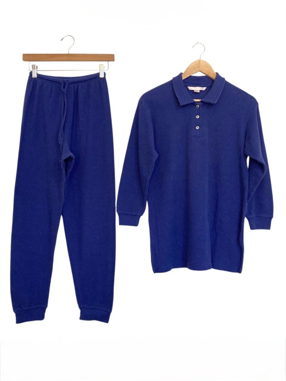 Victoria's Secret Y2K 2-Pc Waffle Thermal Knit Loungewear Jogger Set